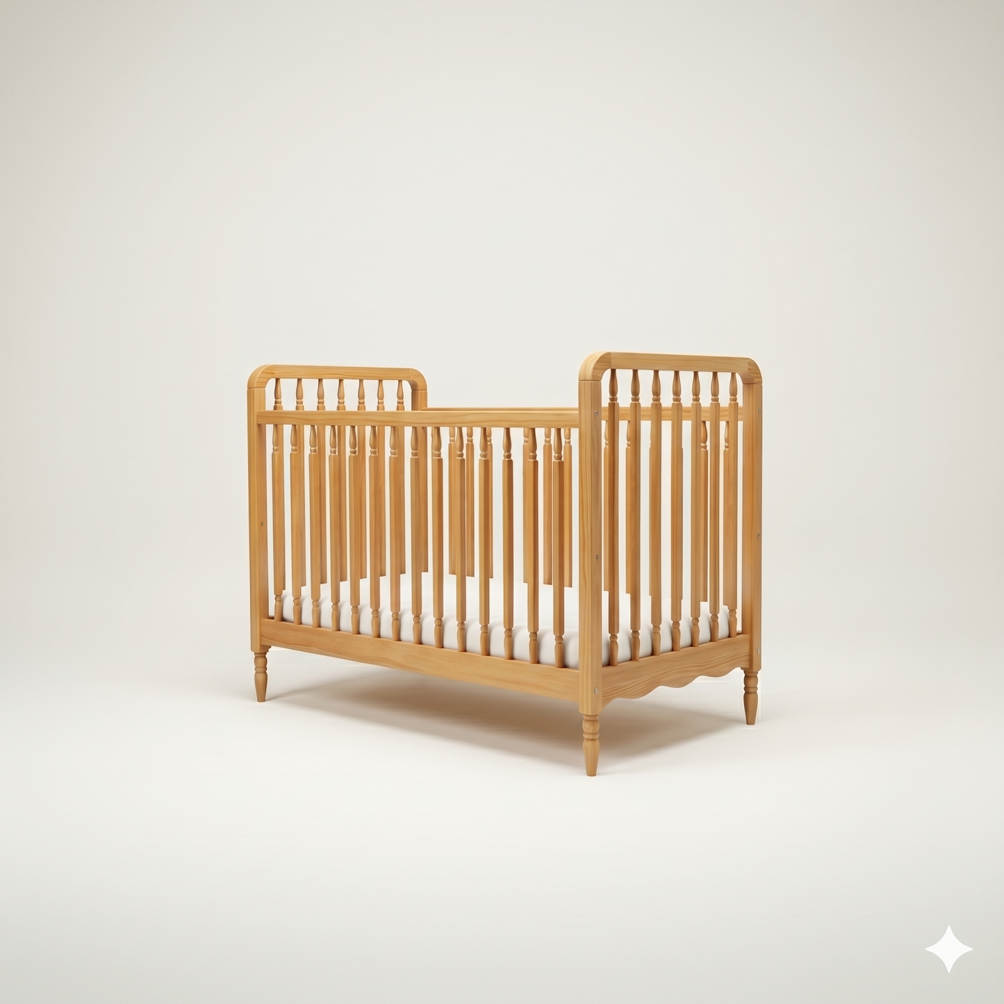 Heritage cot + Toddler Rail 60x120