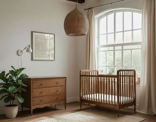 Heritage cot + Toddler Rail 60x120